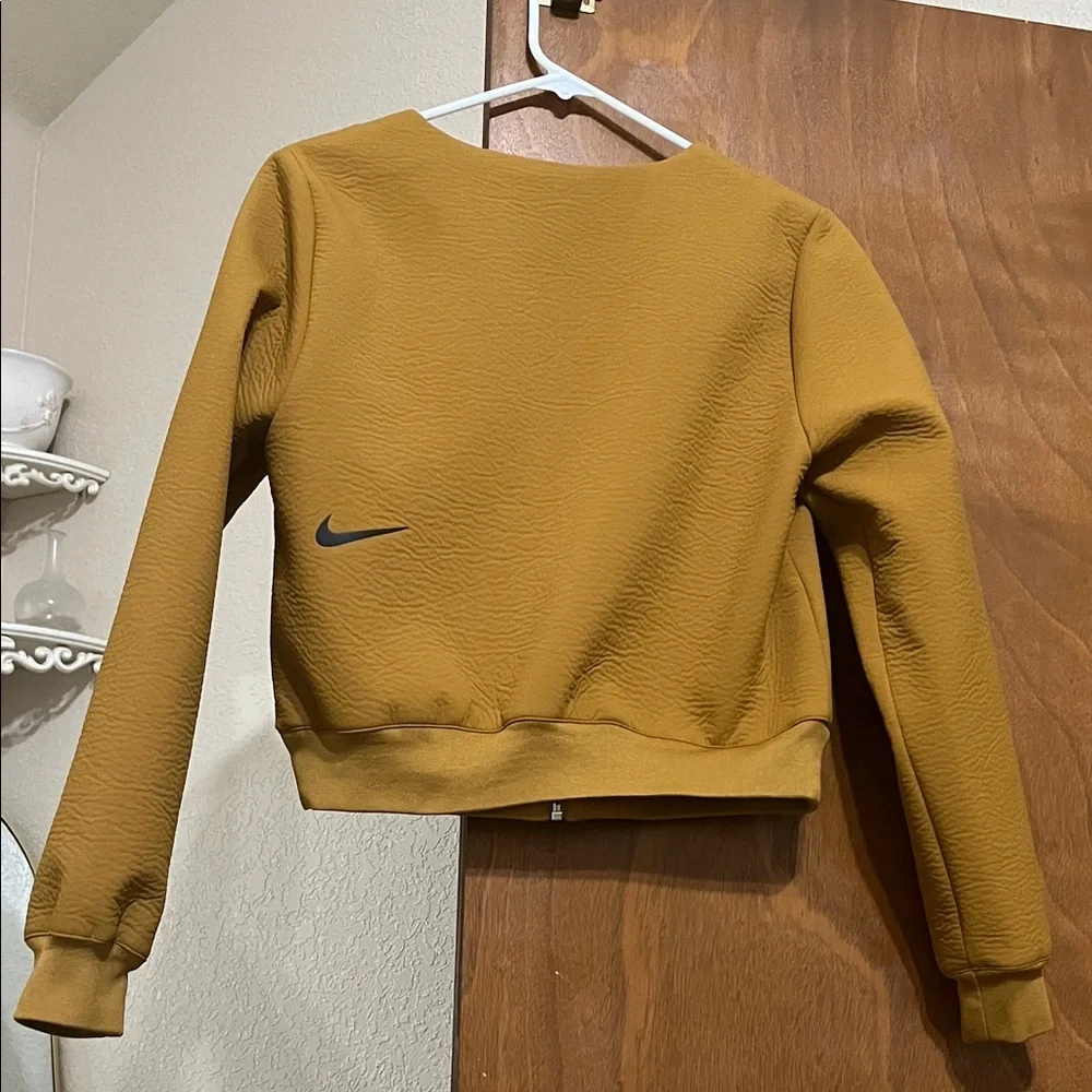 Nike Women’s Dark Golden Yellow Zip Bomber Jacket - Picture 4 of 4
